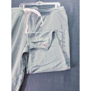 Peace Love World Ladies French Terry Sweatpants Joggers I Am Grateful Sz 1XP NWT